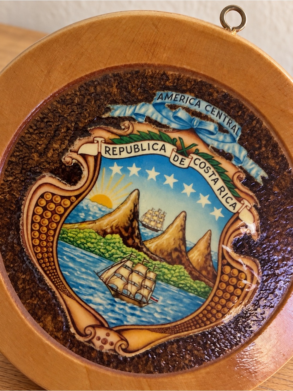 Republica de Costa Rica Decorative Wall Plaque - Multicolor Coastal Crest